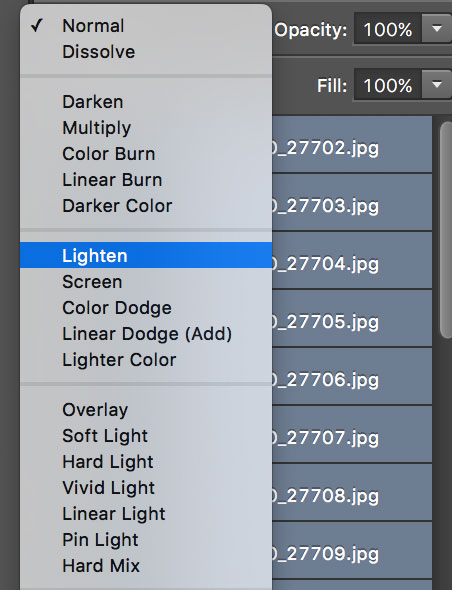 Adobe Photoshop Blend Mode Lighten 