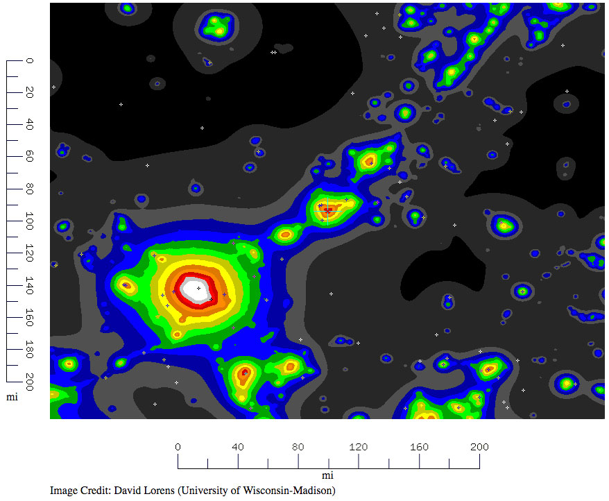 Clear Dark Sky Light Pollution Map 